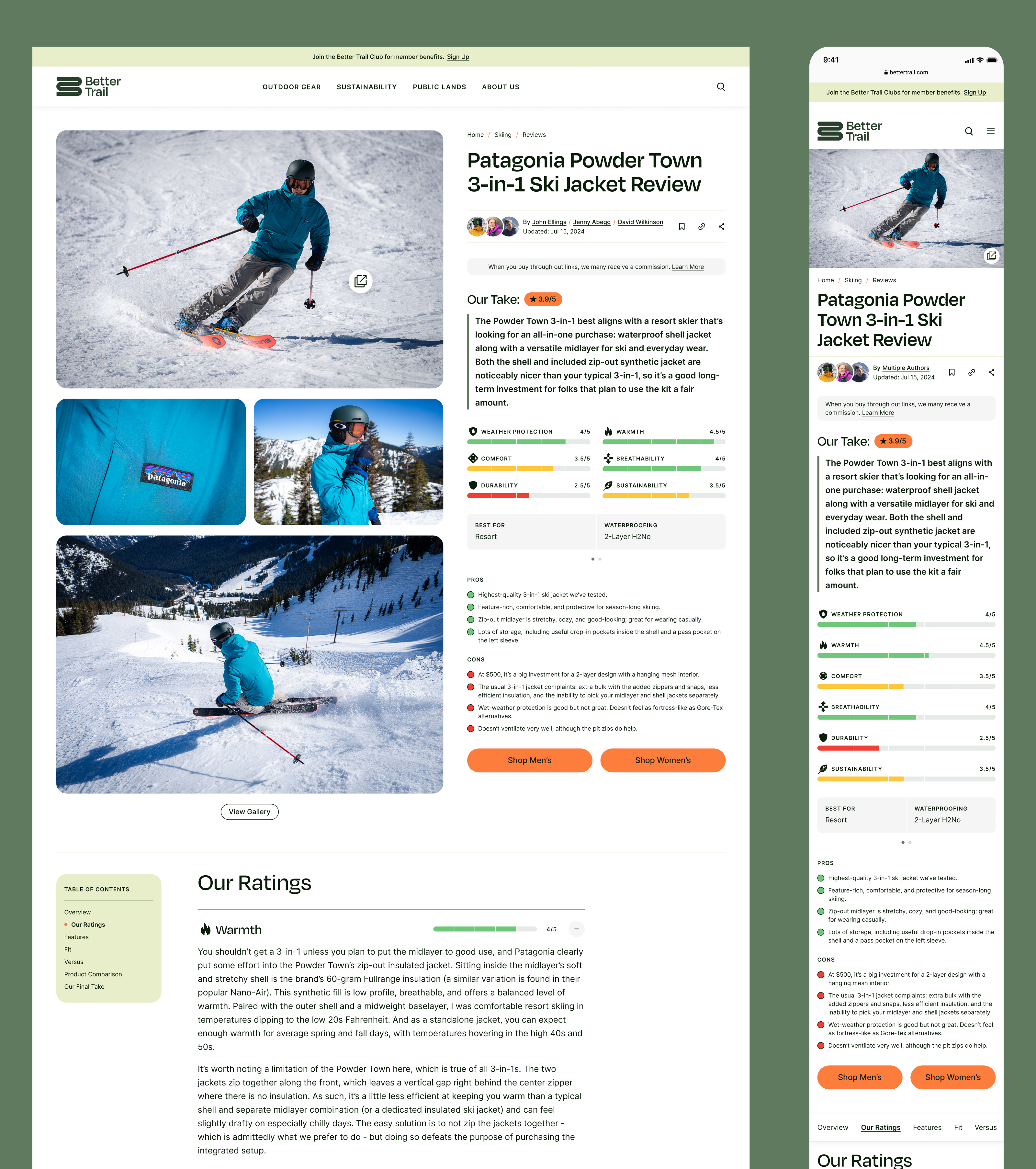 Product Review Wireframe